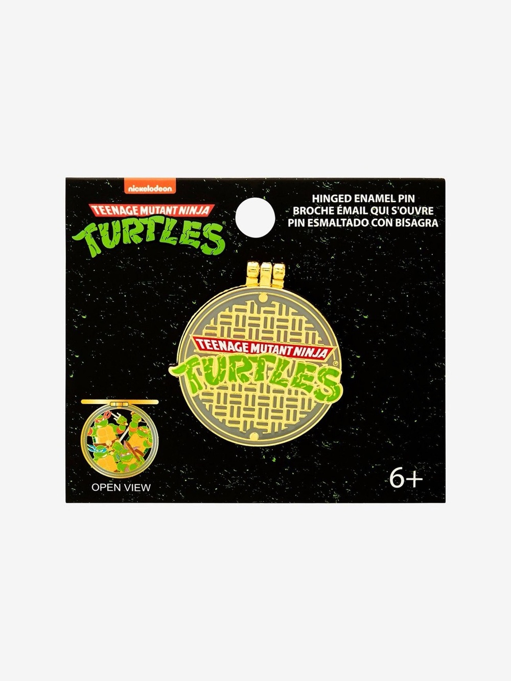 Gold & Green Hinged Enamel Pin